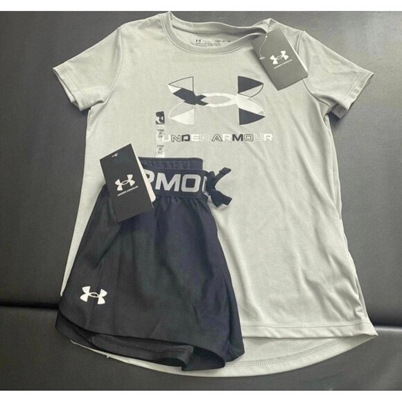 NWT Under Armour Athletic Set Girls Youth Size Small
